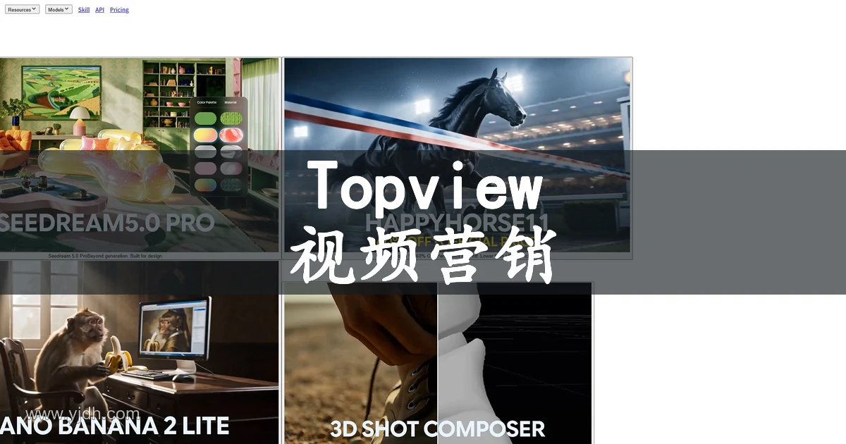 Topview AI视频智能体与营销短片生成工具官网配图