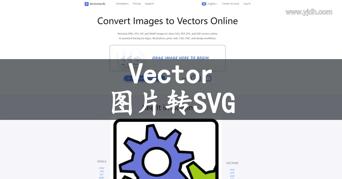 Vectorizer AI在线图片转SVG矢量图工具官网配图