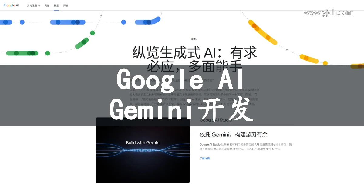 Google 官方公开页展示 Google AI Studio 的 Gemini API 开发说明
