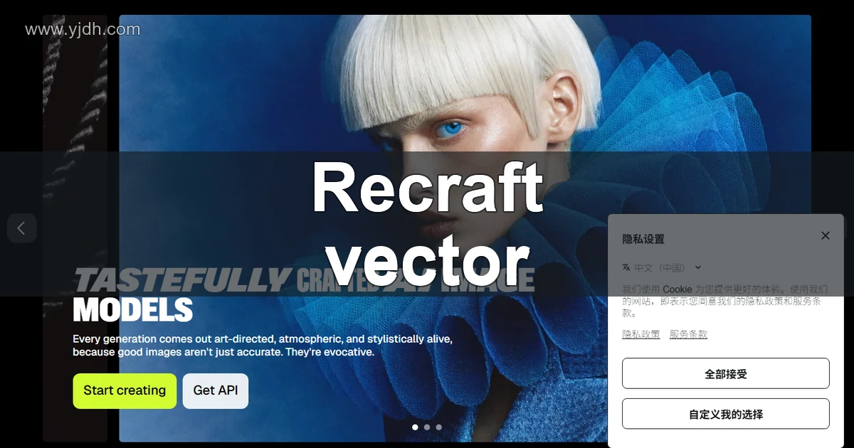 Recraft vector generation页面截图