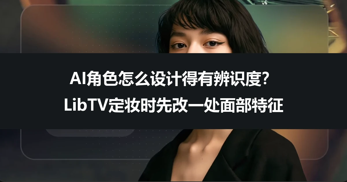 AI角色怎么设计得有辨识度？LibTV定妆时先改一处面部特征