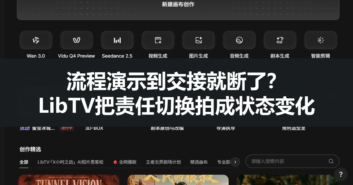流程演示到交接就断了？LibTV把责任切换拍成状态变化