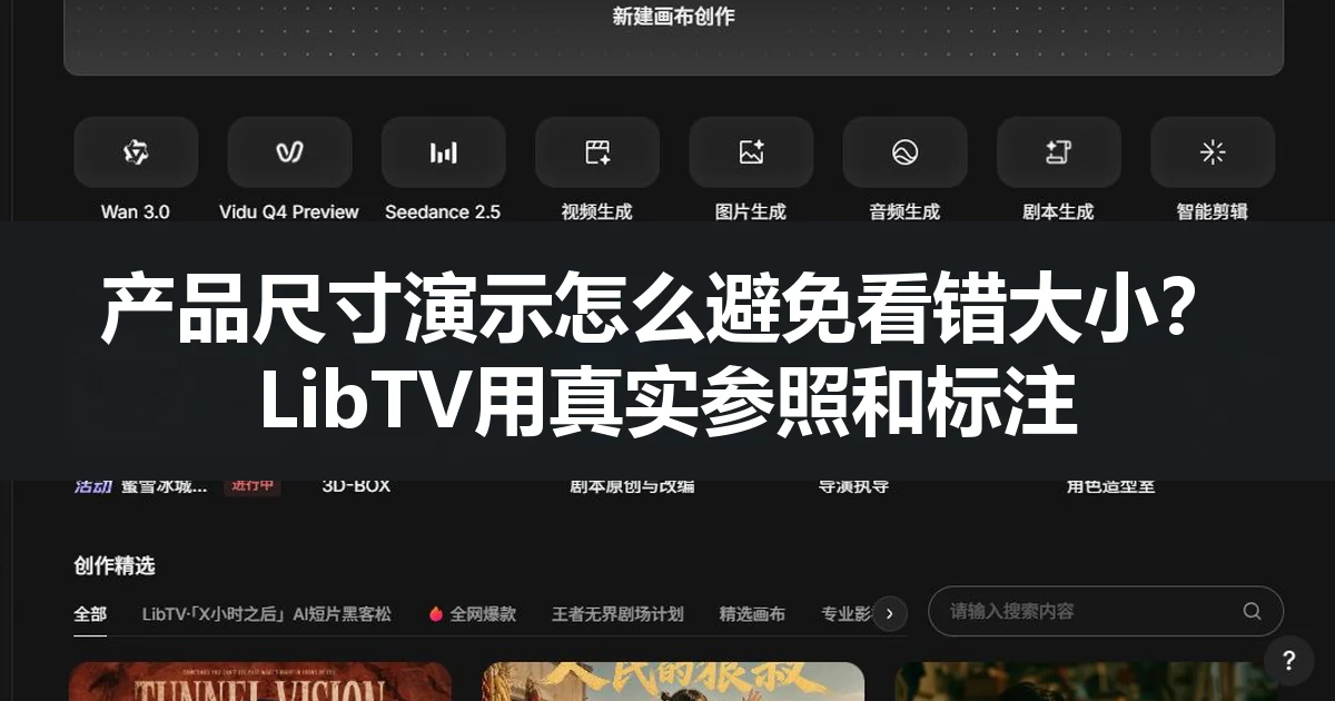 产品尺寸演示怎么避免看错大小？LibTV用真实参照和标注