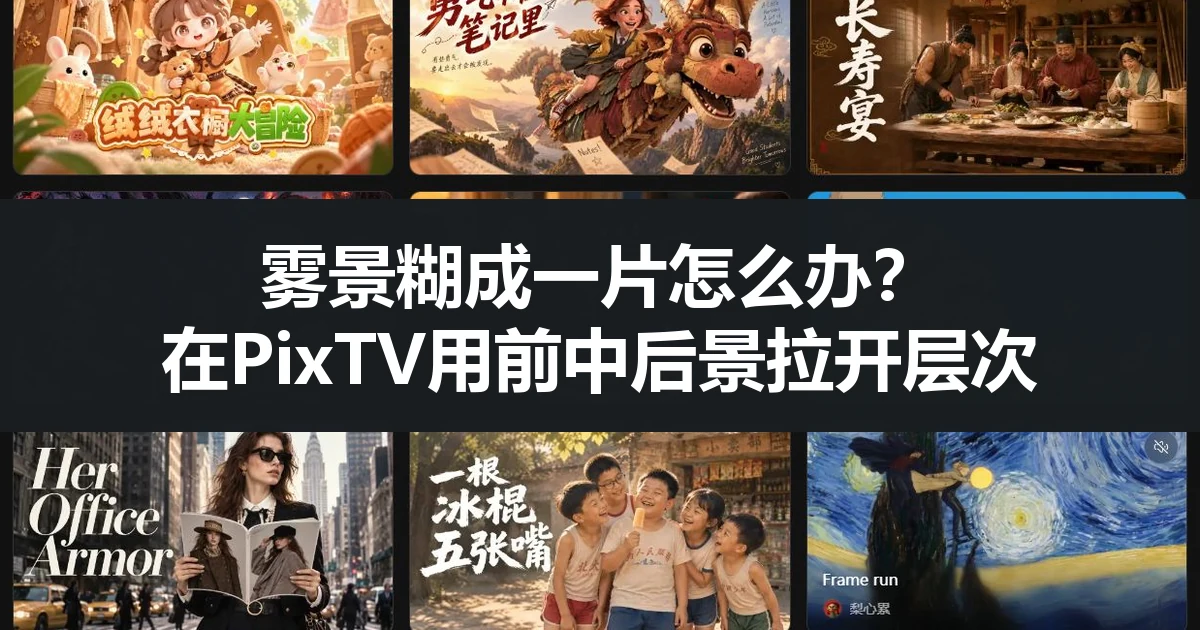 雾景糊成一片怎么办？在PixTV用前中后景拉开层次