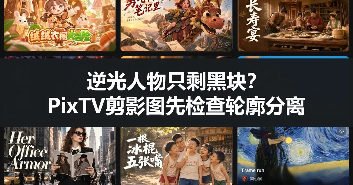 逆光人物只剩黑块？PixTV剪影图先检查轮廓分离