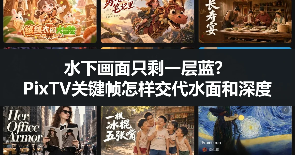 水下画面只剩一层蓝？PixTV关键帧怎样交代水面和深度